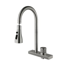 Змішувач для кухні Mixxus FOL-017 з функцією водоспад із нерж. сталі (MI6343)