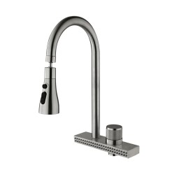 Кухонний змішувач Mixxus FOL-017 з функцією водоспад із нерж. сталі MI6343 Кухонний змішувач Mixxus FOL-017 з функцією водоспад із нерж. сталі MI6343
