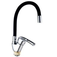 Змішувач для кухні Mixxus YUB4-181 Reflector Black з чорним силіконовим виливом (MI6481)