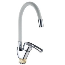 Змішувач для кухні Mixxus YUB4-181 Reflector White з білим силіконовим виливом (MI6482)