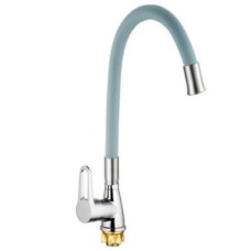 Змішувач для кухні Mixxus SOP4-045 Reflector Gray з сірим силіконовим виливом (MI6489)