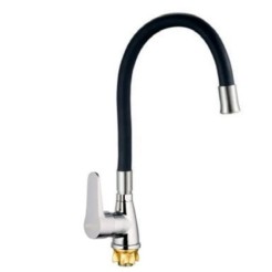 Кухонний змішувач Mixxus SOP4-146 Reflector Black з чорним силіконовим виливом MI6490