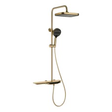 Душова колона з термостатичним змішувачем Mixxus Premium SPACE-009-J Brushed gold, 3 режими (MI6541)