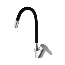 Змішувач для кухні Mixxus NEO-011 REFL.Black із силіконовим виливом (MI6558)