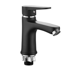 Змішувач для умивальника Mixxus Elvis 001 (NUT) BLACK (без підведення) (MI6577)