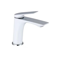 Змішувач для умивальника Mixxus Premium DERBY 001 (NUT) WHITE-CHROME (MI6613)