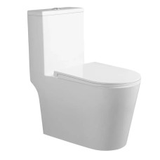 Унітаз моноблок підлоговий Mixxus BEVEL-0406-T1 690х360х790mm, система змиву TORNADO 1.0 (MI6729)