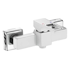 Змішувач для душової кабіни Mixxus Premium DANTE 003 White-Chrome (MI6793)