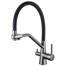 Змішувач для кухні Mixxus Premium SENNA 021 GRAPHITE з виходом для питної води (MI6827)