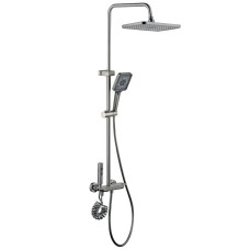 Душова колона зі змішувачем Mixxus Premium MARLIN 009-J GRAPHITE з кнопкою перемикання, 4 режими (MI6831)