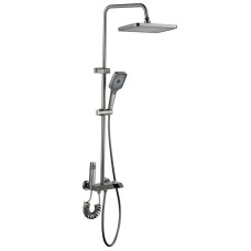 Душова колона зі змішувачем Mixxus Premium NEPTUNE 009-J GRAPHITE з кнопкою перемикання, 4 режими (MI6833)