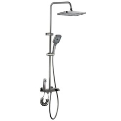 Душова колона зі змішувачем Mixxus Premium NEPTUNE 009-J GRAPHITE з кнопкою перемикання, 4 режими (MI6833)