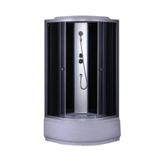 Бокс душовий без гідромасажу Mixxus STRONG SB01-90x90x215-GR SATIN з високим піддоном (MI6885)