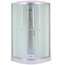 Бокс душовий без гідромасажу Mixxus STRONG SB02-90x90x215-FB SATIN з низьким піддоном (MI6886)