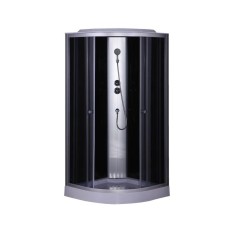 Бокс душовий без гідромасажу Mixxus STRONG SB02-90x90x215-GR SATIN з низьким піддоном (MI6887)