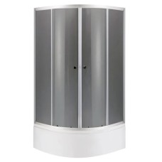 Душова кабіна з високим піддоном Mixxus PLAIN SCT01-90x90x195-GR SATIN сіре тоноване скло 4мм (MI6895)