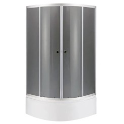 Душова кабіна з високим піддоном Mixxus PLAIN SCT01-90x90x195-GR SATIN сіре тоноване скло 4мм (MI6895)