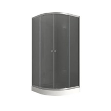 Душова кабіна з низьким піддоном Mixxus PLAIN SCT02-90x90x195-GR SATIN сіре тоноване скло 4мм (MI6898)