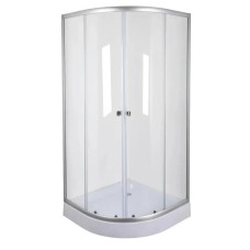 Душова кабіна без піддону Mixxus PLAIN SC01-90x90x185-TR CHROME прозоре скло 4мм (MI6899)