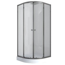 Душова кабіна з низьким піддоном Mixxus PLAIN SCT02-90x90x195-TR GRAPHITE прозоре скло 4мм (MI6901)