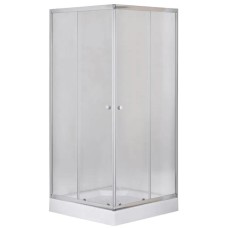 Душова кабіна з низьким піддоном Mixxus CUBIC SCT01-100x100x195-FB CHROME матове скло 4мм (MI6904)