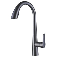 Змішувач для кухні з висувним виливом Mixxus Premium WARTA 014 GRAPHITE (MI6957)