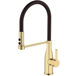 Кухонний змішувач Mixxus Premium 017 BRUSHED GOLD REFL.BLACK MI6964 Кухонний змішувач Mixxus Premium 017 BRUSHED GOLD REFL.BLACK MI6964