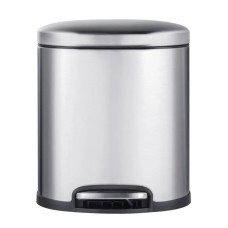 Відро для сміття з плавним закриттям овальне Mixxus Premium Topper-TC0205 SS Color 5л колір нержавійка (MI7059)