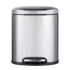 Відро для сміття з плавним закриттям овальне Mixxus Premium Topper-TC0205 SS Color 5л колір нержавійка (MI7059)