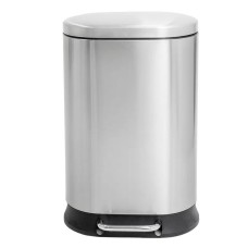 Відро для сміття з плавним закриттям овальне Mixxus Premium Strong-TC0120 SS Color 20л колір наржавійка (MI7081)