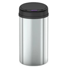 Відро для сміття сенсорне кругле Mixxus Premium Ellipse-TC0109 Chrome-Black 9л (хром-чорне) (MI7083)