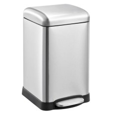 Відро для сміття з плавним закриттям квадратне Mixxus Style-TC0106 SS Color 6л колір наржавійка (MI7092)