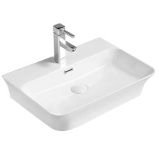 Умивальник накладний керамічний Mixxus Premium Bevel-0202 з переливом 560x415x125mm (MP6481)