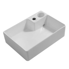 Раковина накладна Mixxus Premium STYLE-0201 520х375х140mm з донним клапаном та отвором під змішувач (MP6511)