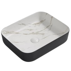 Раковина накладна MIXXUS PREMIUM DIVERSE-0110 MARBLE-BLACK 500х390х130mm (MP6517)