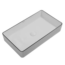 Раковина накладна Mixxus Premium QUADRO-0107 EDGE BLACK 600х340х110mm (MP6521)