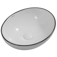 Раковина накладна MIXXUS PREMIUM ELLIPSE-0108 EDGE BLACK 400х330х145mm (MP6527)