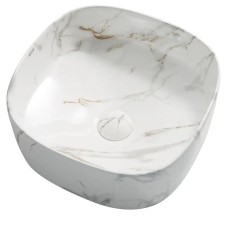 Раковина накладна Mixxus Premium DIVERSE-0104 MARBLE 370х370х135mm (MP6537)