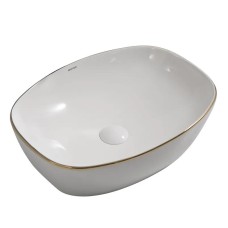 Раковина накладна Mixxus Premium DIVERSE-0109 EDGE GOLD 500х380х140mm (MP6548)