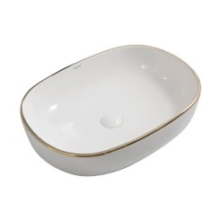 Раковина накладна Mixxus Premium ELLIPSE-0105 EDGE GOLD 600х400х150mm (MP6564) Раковина накладна Mixxus Premium ELLIPSE-0105 EDGE GOLD 600х400х150mm (MP6564)