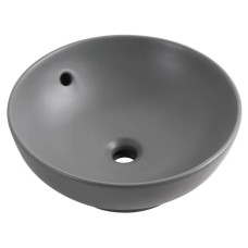 Раковина накладна Mixxus Premium TOPPER-0201 GRAY 410x410x165mm з переливом (MP6649)