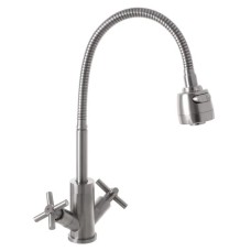 Кухонний змішувач з гнучким виливом Mixxus DVE 011 (SS2823)