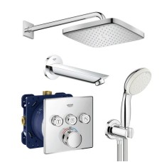 Душова система прихованого монтажу з термостатом Grohe Grohtherm SmartControl New Tempesta 250 (UA26415SC2)
