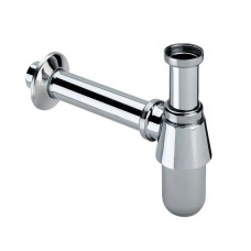 Сифон для раковини Zerix LR80 без випуску (під донний клапан) без ревізії (Колір хром) 1 1/4'' (ZX2640)