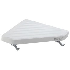 Полиця у ванну кутова з 2 гачками пластикова Zerix A8022 (ZX2816)