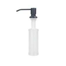 Дозатор для рідкого мила Zerix DIS-01.SUS Black з нерж. сталі SUS304 (врізний, 300 мл, чорний) (ZX5022)