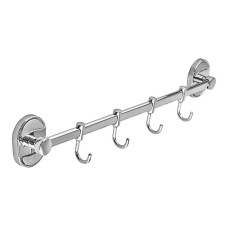 Вішалка для рушників у ванну з 4-ма рухомими гачками Zerix AFB-0115-4 (ZX5052)