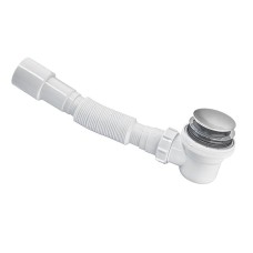 Сифон для душового піддону Zerix SD-03 автоматичний (Click-Clack) випуск 70мм (Колір білий) 1 1/2'' (ZX5087)