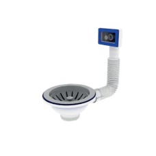 Випуск різьбовий Zerix KS-01 3 1/2 з гнучким прямокутним переливом (ZX5091)