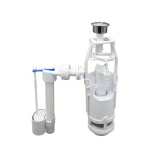 Комплект арматур Zerix АК-02-B спускна 2-реж. + наповнювальна з бічним підведенням (ZX5165)